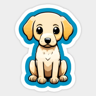 Kawaii Yellow Labrador Retriever Dog Sticker